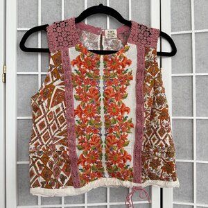 Anthropologie Tiny Petite Embroidered Shirt - Size XSP